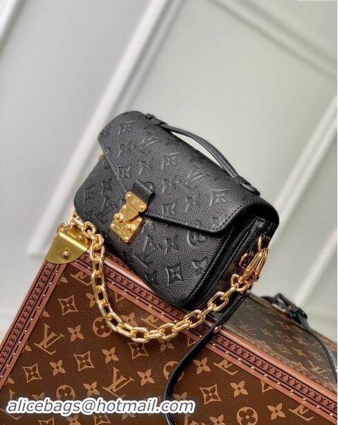 Promotional Louis Vuitton Monogram Empreinte Pochette Metis East West Bag M46595 Black