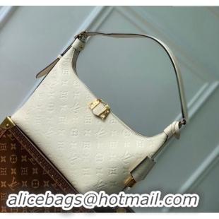 Pretty Style Louis Vuitton Monogram Empreinte Sac Sport Hobo Bag M46609 Creme White