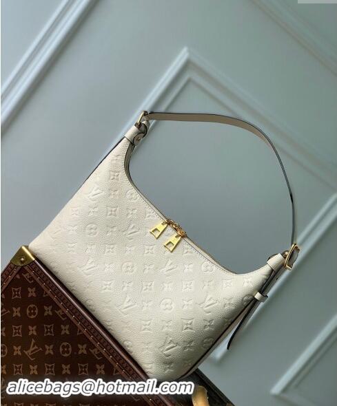 Pretty Style Louis Vuitton Monogram Empreinte Sac Sport Hobo Bag M46609 Creme White