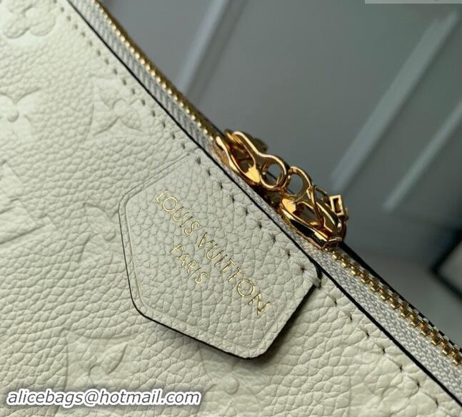 Pretty Style Louis Vuitton Monogram Empreinte Sac Sport Hobo Bag M46609 Creme White