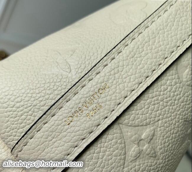 Pretty Style Louis Vuitton Monogram Empreinte Sac Sport Hobo Bag M46609 Creme White