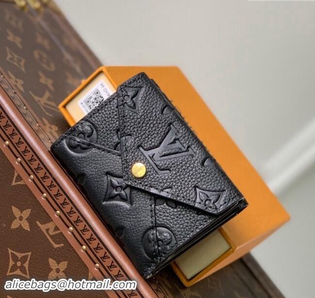 Good Taste /Louis Vuitton Monogram Empreinte Leather Celeste Wallet M82133 Black