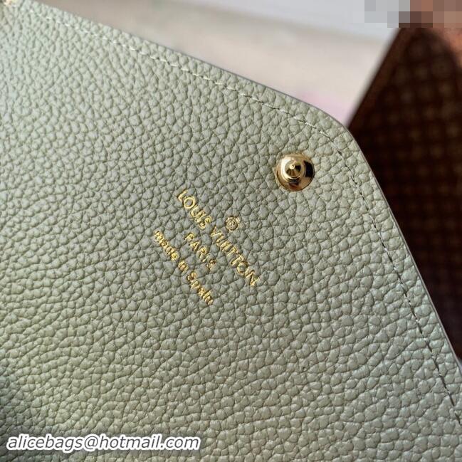 Best Price Louis Vuitton Monogram Empreinte Leather Sarah Wallet M82516 Khaki Green