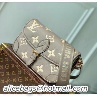 Well Crafted Louis Vuitton Monogram Empreinte Leather Diane Shoulder Bag M46583 Cream White/Beige