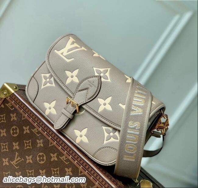 Well Crafted Louis Vuitton Monogram Empreinte Leather Diane Shoulder Bag M46583 Cream White/Beige