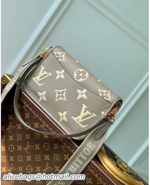 Well Crafted Louis Vuitton Monogram Empreinte Leather Diane Shoulder Bag M46583 Cream White/Beige