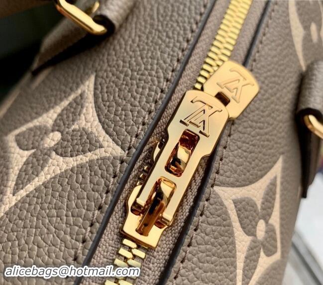 Well Crafted Louis Vuitton Speedy Bandouliere 20 Bag in Bicolor Empreinte Monogram Leather M46575 Grey