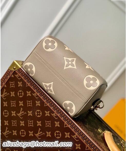 Well Crafted Louis Vuitton Speedy Bandouliere 20 Bag in Bicolor Empreinte Monogram Leather M46575 Grey