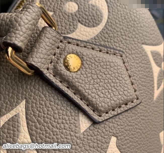 Well Crafted Louis Vuitton Speedy Bandouliere 20 Bag in Bicolor Empreinte Monogram Leather M46575 Grey