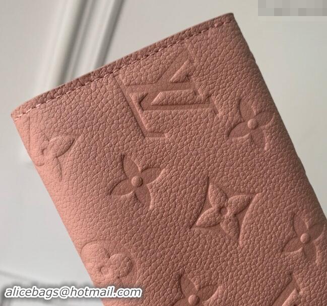 Top Grade Louis Vuitton Monogram Empreinte Leather Rosalie Coin Purse Wallet M82928 Pink