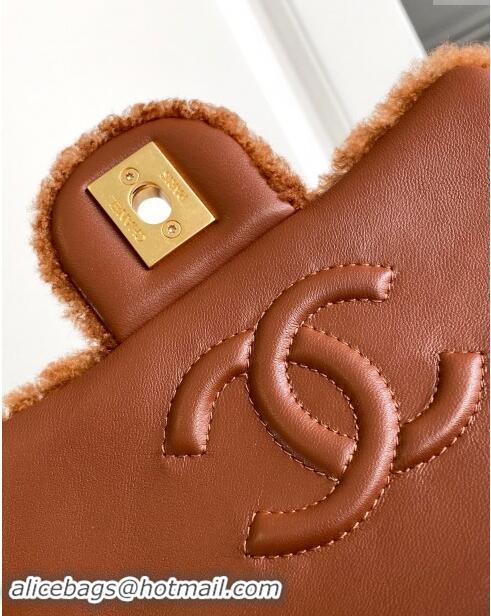 Buy Inexpensive Chanel Shearling Lambskin Mini Flap Bag AS5148 Brown 2024