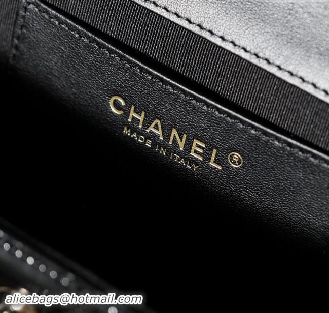 Best Price Chanel Patent Calfskin Small Box Bag AS4511 Black 2023