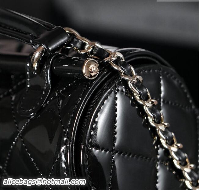 Best Price Chanel Patent Calfskin Small Box Bag AS4511 Black 2023