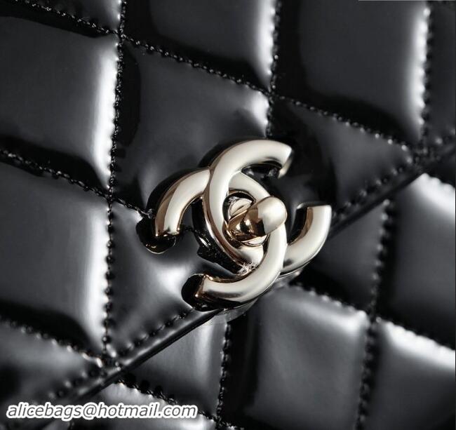 Best Price Chanel Patent Calfskin Small Box Bag AS4511 Black 2023