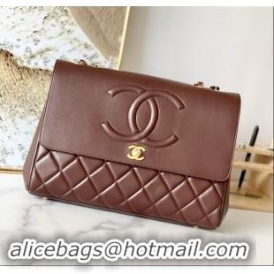 Buy Discount Chanel Vintage Flap Bag in Grained Calfskin 2215 Brown 2024