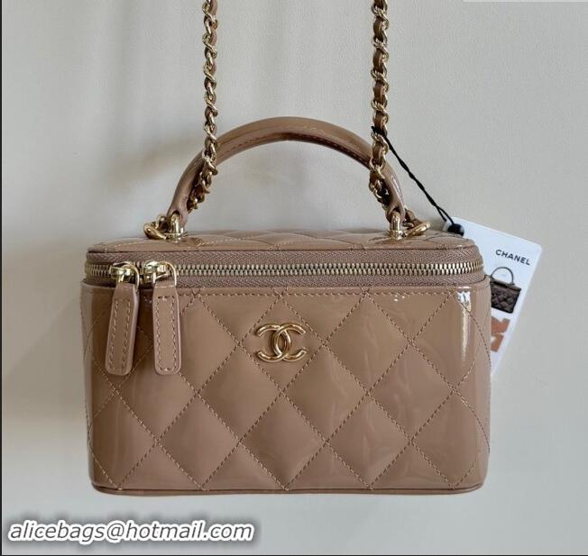 Well Crafted Chanel Clutch with Chain in Patent Calfskin Bag AP2199 Beige 2024