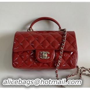 Top Grade Chanel Clutch with Chain in Patent Calfskin Bag AP2199 Burgundy 2024