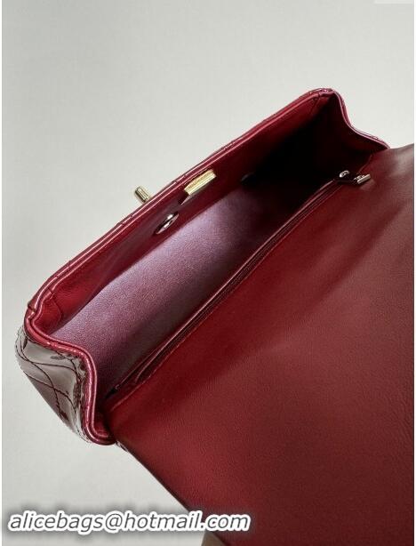 Top Grade Chanel Clutch with Chain in Patent Calfskin Bag AP2199 Burgundy 2024