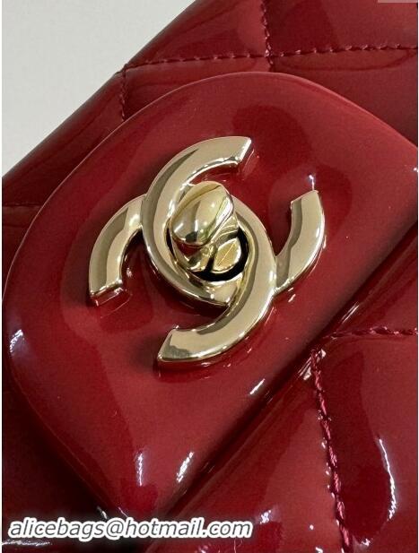 Top Grade Chanel Clutch with Chain in Patent Calfskin Bag AP2199 Burgundy 2024