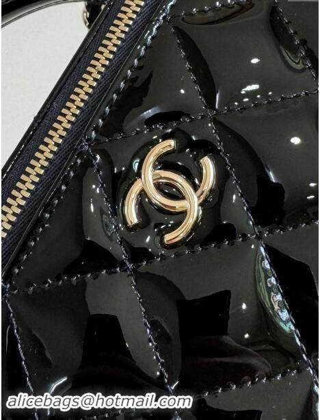 ​Top Grade Chanel Clutch with Chain in Patent Calfskin Bag AP2199 Black 2024