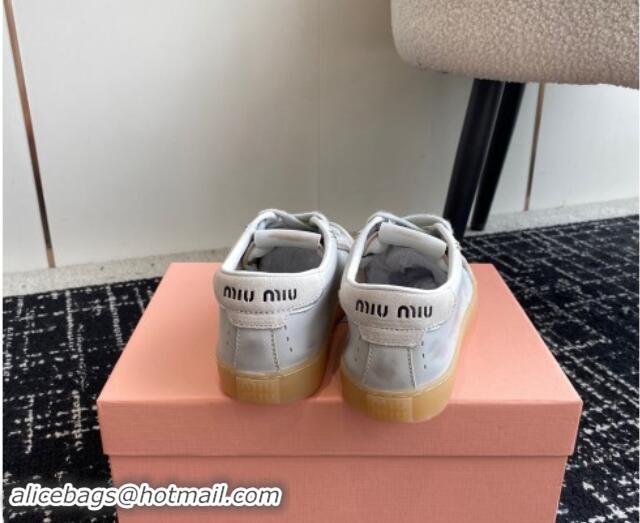 Popular Style Miu Miu Suede and Leather Sneakers White 719097