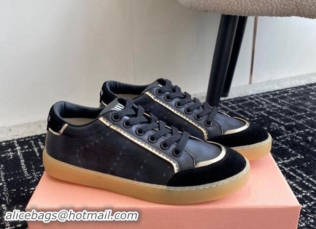 Best Product Miu Miu Suede and Leather Sneakers Black 719098