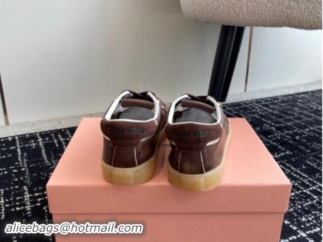 Duplicate Miu Miu Suede and Leather Sneakers Brown 719099