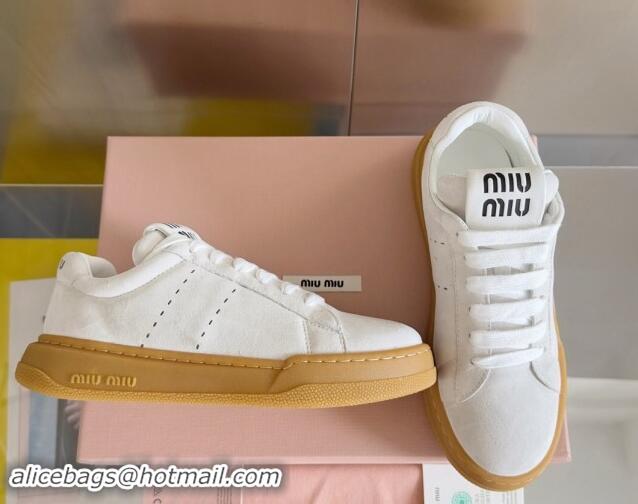 Good Quality Miu Miu Suede Sneakers White 719103