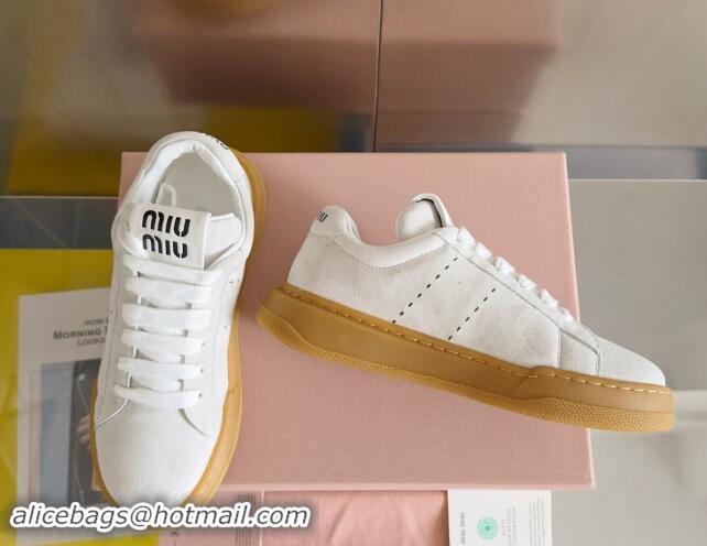 Good Quality Miu Miu Suede Sneakers White 719103