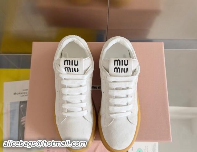 Good Quality Miu Miu Suede Sneakers White 719103