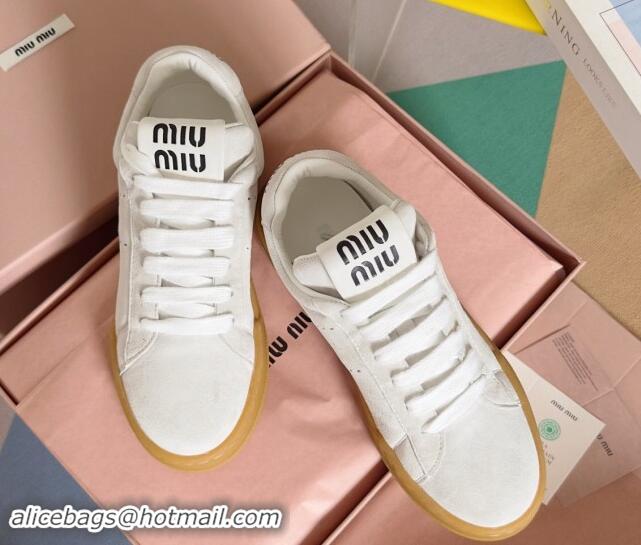 Good Quality Miu Miu Suede Sneakers White 719103