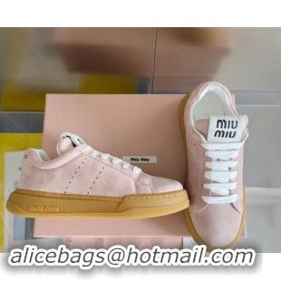 Trendy Design Miu Miu Suede Sneakers Light Pink 719106