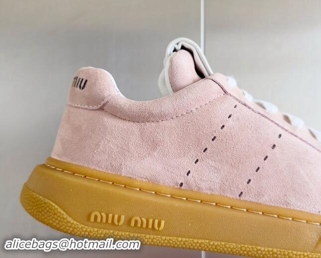 Trendy Design Miu Miu Suede Sneakers Light Pink 719106