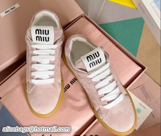 Trendy Design Miu Miu Suede Sneakers Light Pink 719106