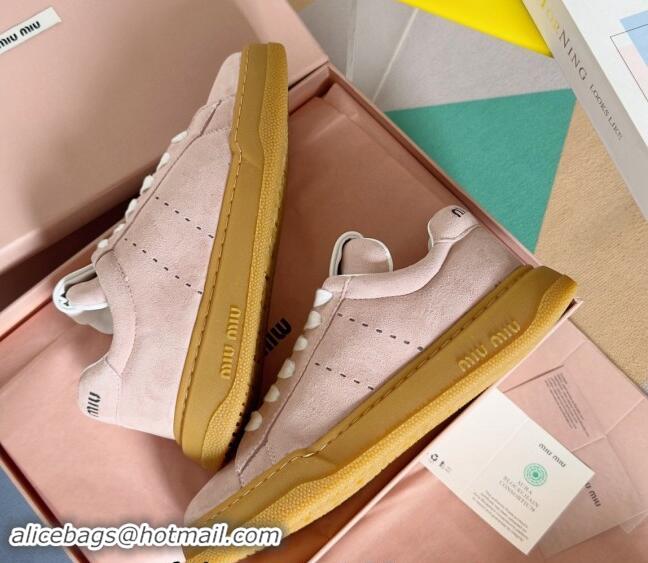 Trendy Design Miu Miu Suede Sneakers Light Pink 719106