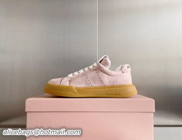 Trendy Design Miu Miu Suede Sneakers Light Pink 719106