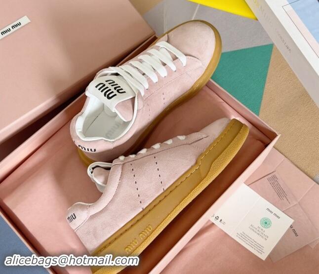 Trendy Design Miu Miu Suede Sneakers Light Pink 719106