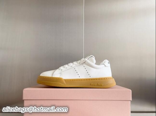 Grade Quality Miu Miu Leather Sneakers White 719107