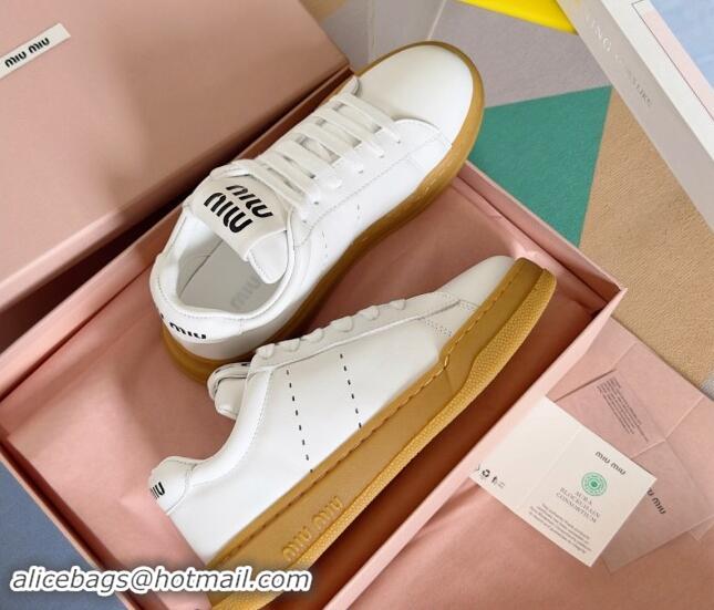 Grade Quality Miu Miu Leather Sneakers White 719107