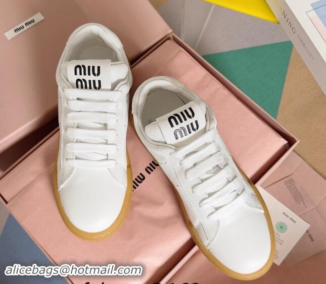 Grade Quality Miu Miu Leather Sneakers White 719107