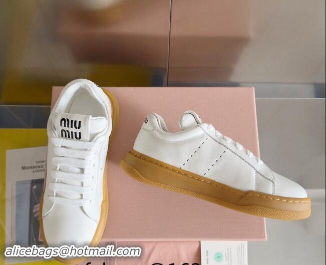 Grade Quality Miu Miu Leather Sneakers White 719107