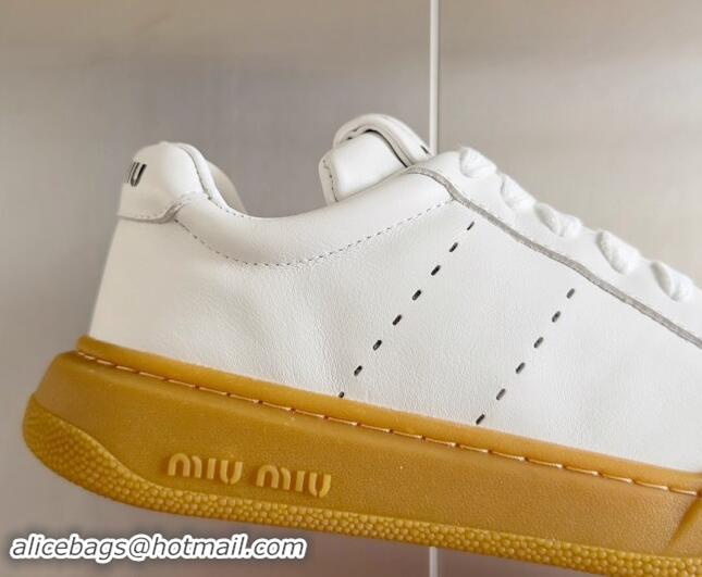 Grade Quality Miu Miu Leather Sneakers White 719107