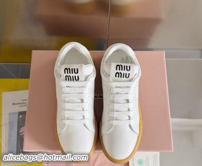 Grade Quality Miu Miu Leather Sneakers White 719107