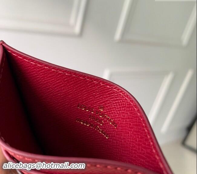 Super Quality Louis Vuitton LV Charms Card Holder in Monogram Canvas and Leather M82739 Burgundy 2024