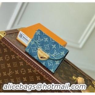 Top Grade Louis Vuitton New LV Remix Victorine Wallet in Blue Monogram Denim M82959 2024