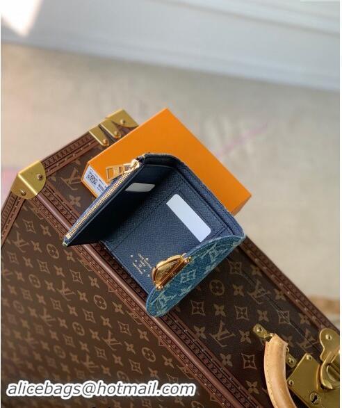 Top Grade Louis Vuitton New LV Remix Victorine Wallet in Blue Monogram Denim M82959 2024