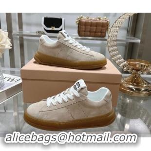 Best Price Miu Miu Suede Sneakers Beige 813090