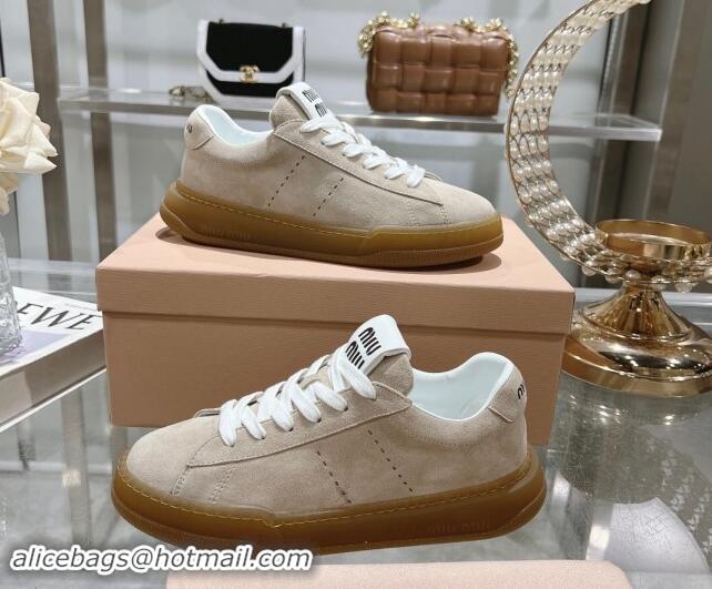 Best Price Miu Miu Suede Sneakers Beige 813090