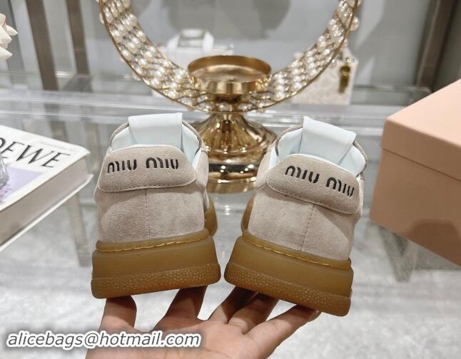 Best Price Miu Miu Suede Sneakers Beige 813090