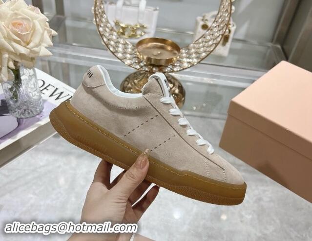 Best Price Miu Miu Suede Sneakers Beige 813090